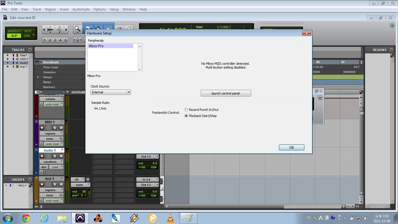 Can't Hear Audio When Pro Tools 9 & MBox Pro 3 Is Connected Hosts